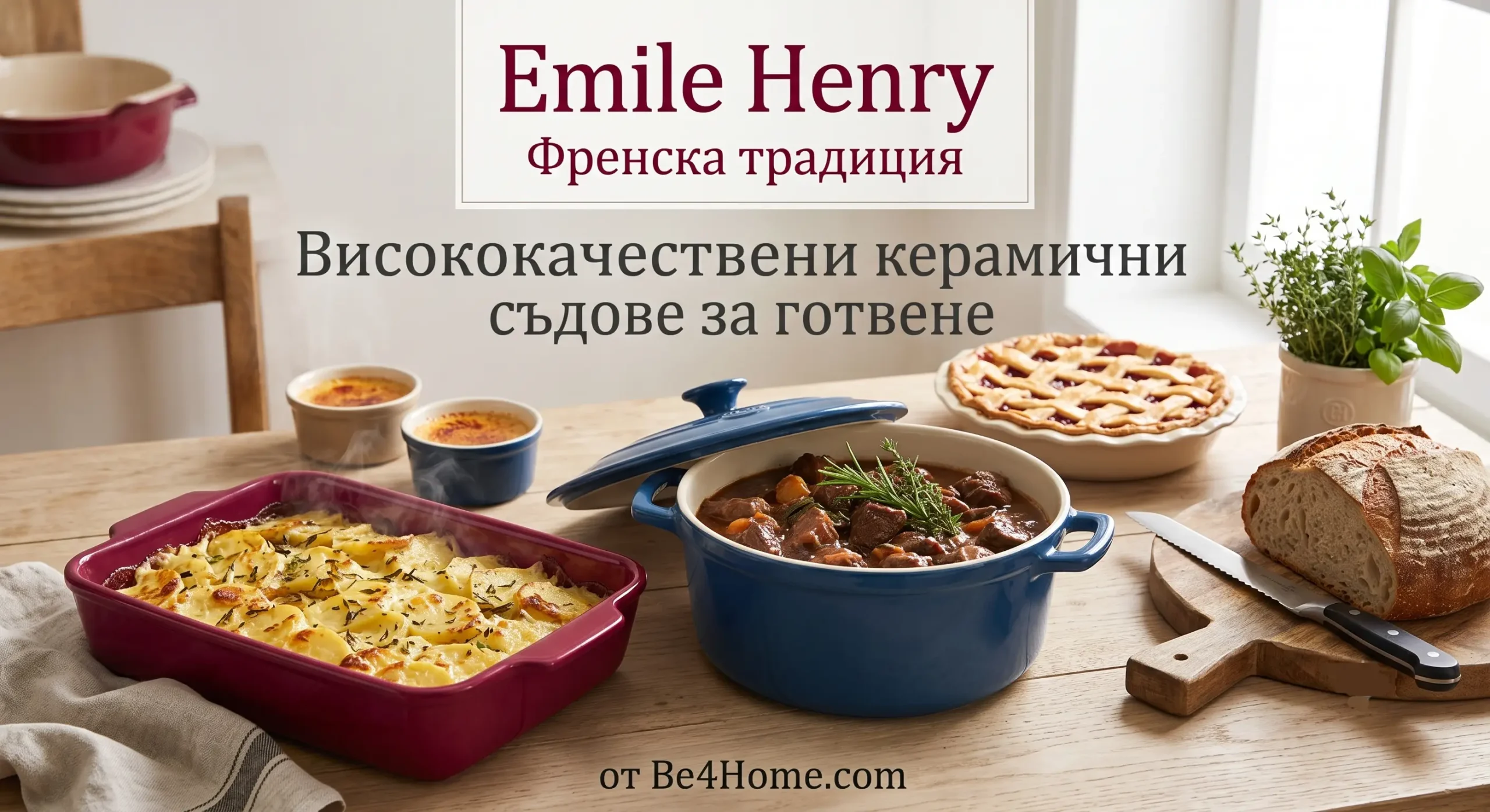 Emile Henry висококачествени керамични съдове за готвене | be4home.com